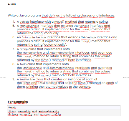 By using Java OOP language please solve the question below, also please