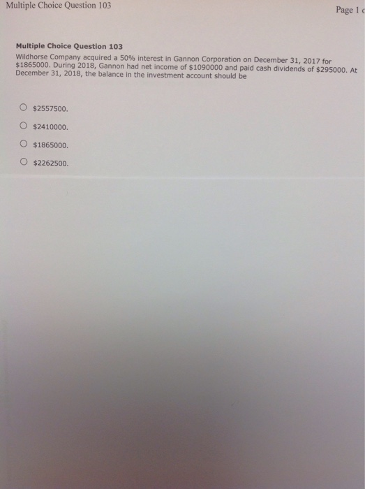  Page 1 c Multiple Choice Question 103 Multiple Choice Question 103