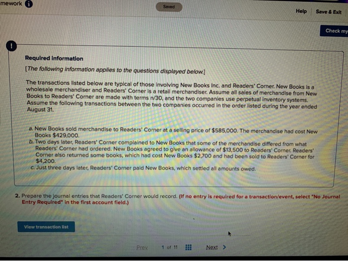  mework i Saved Help Save & Exit Check my Required Information