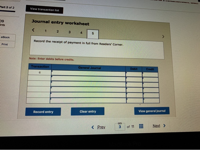 merchandise to Readers' Corner at a selling price of $585,000. The merchandise