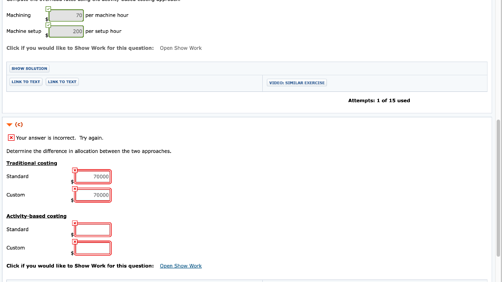 Saddle Inc. has two types of handbags: standard and custom. The controller