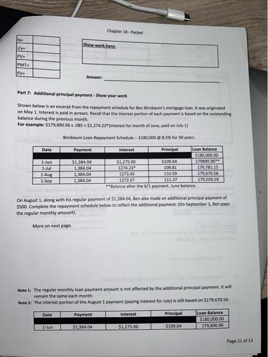 least 5 places. Example: Plia has a new mortgage loan for $150,000