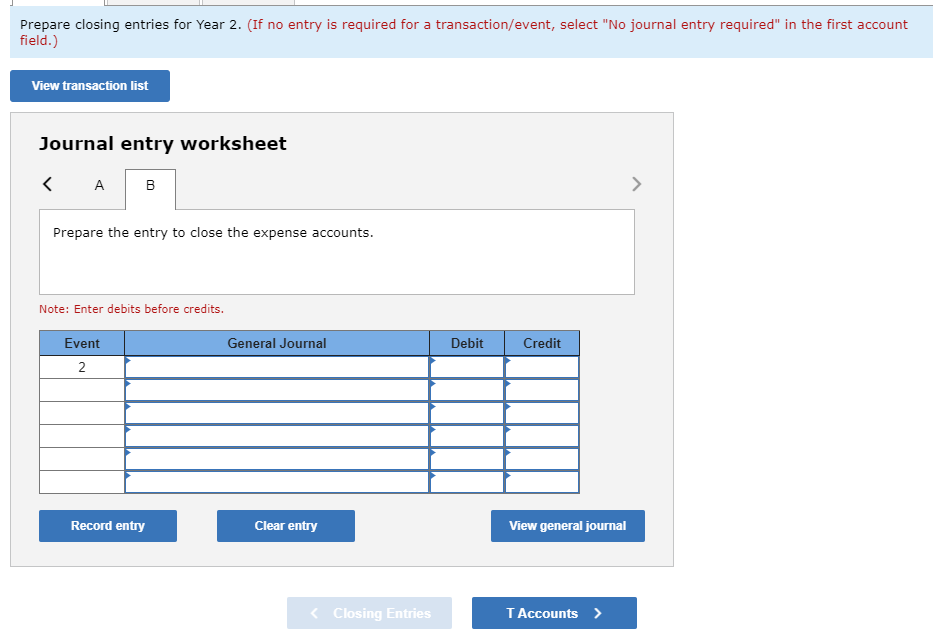 sheet, and statement of cash flows for Year 2. Complete this question