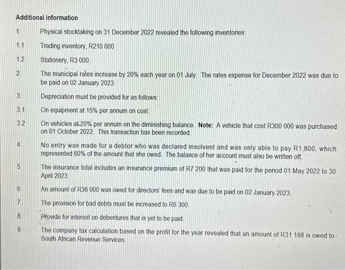 (the end of \begin{tabular}{|l|r|r|} \hline Carriage on purchases & 54000 \\ \hline