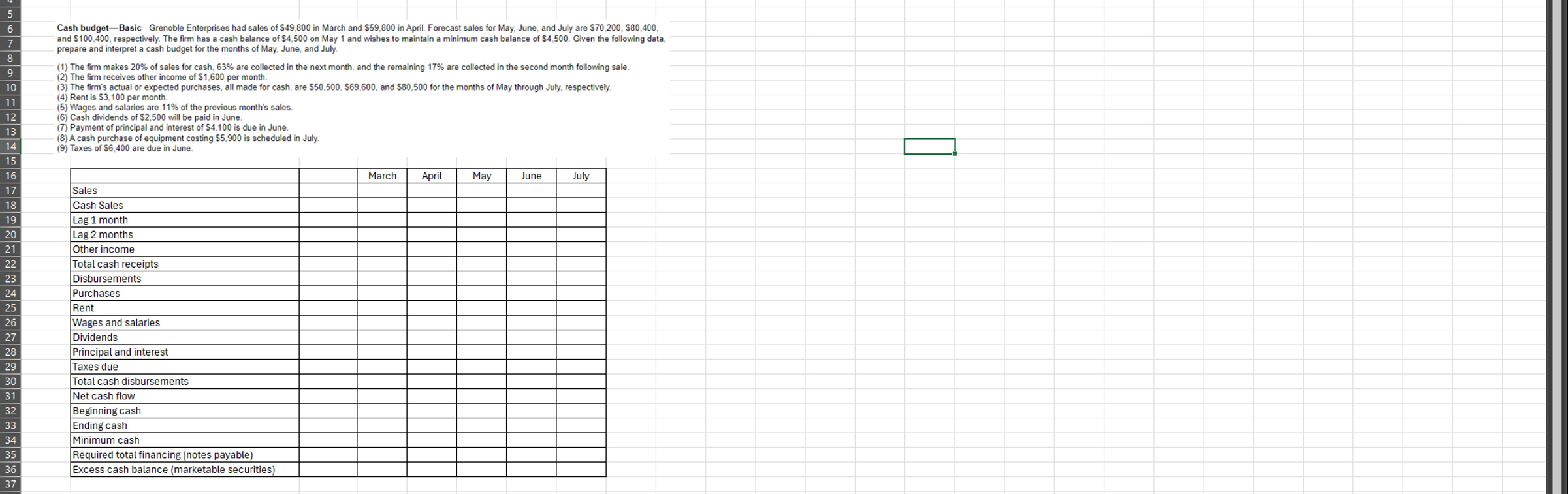  Can you answer on Excel please 