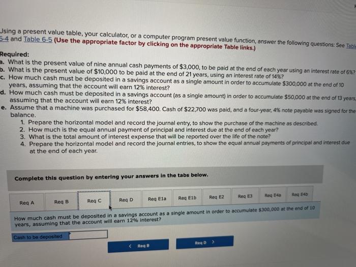 Table 6.4 and Table 6-5 (Use the appropriate factor by clicking on