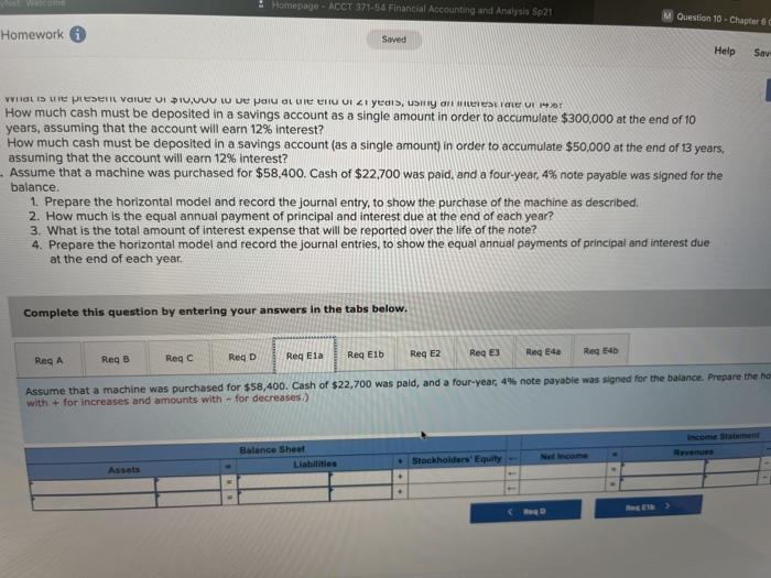 nine annual cash payments of $3,000, to be paid at the end