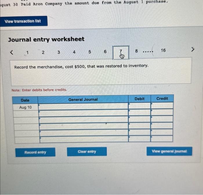 for ahipping oharges related to the Aogust 5 usle to Baird Corporation.