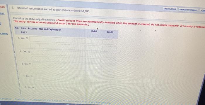 Balance December 31, 2017 Debit Credit 3.200 Cash $222,000 Notes Receivable 23,000