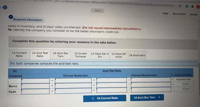 the financial statements of two companies competing in the same Industry follows