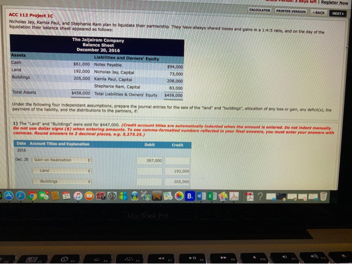  LU PEMUD! 3 days left Register Now CALCULATOR PRINTER VERSION BACK
