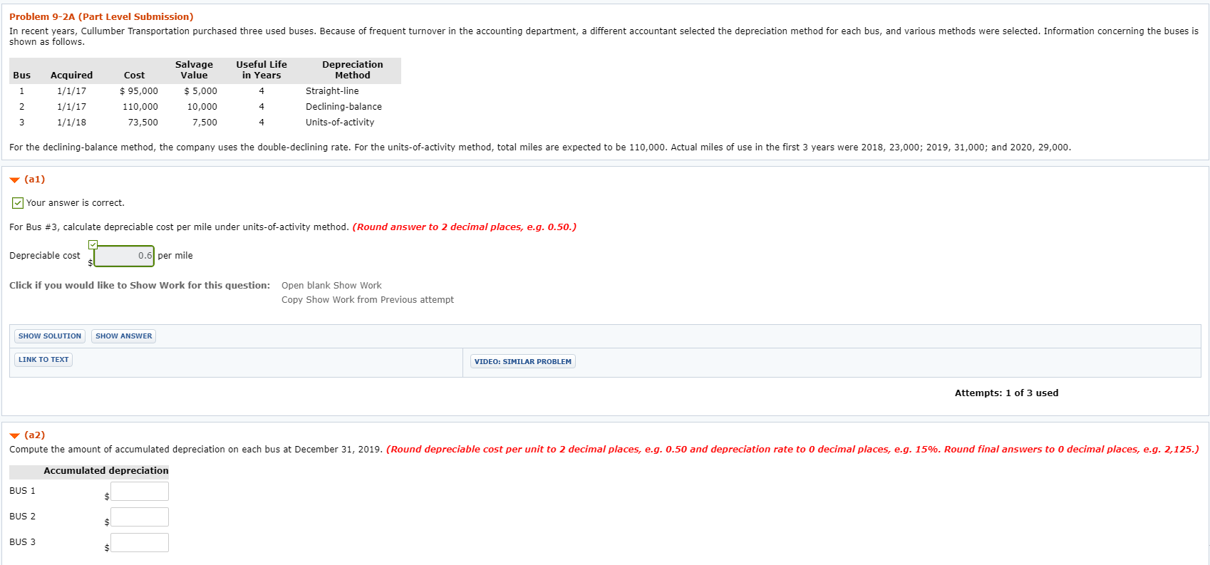 I don't understand part (A2) Problem 9-2A (Part Level Submission) In