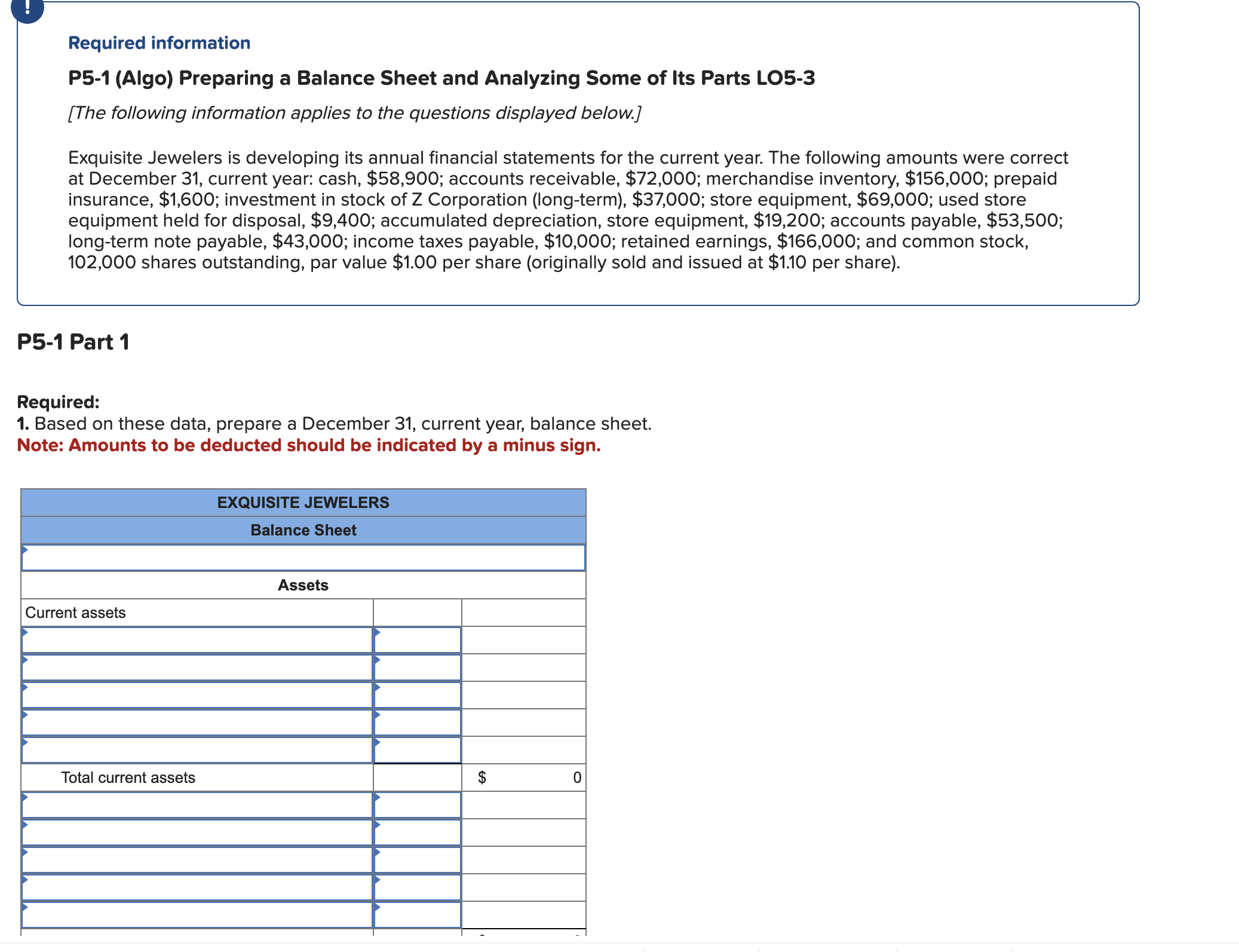 need some help with this question please help. Required information P5-1 (Algo)