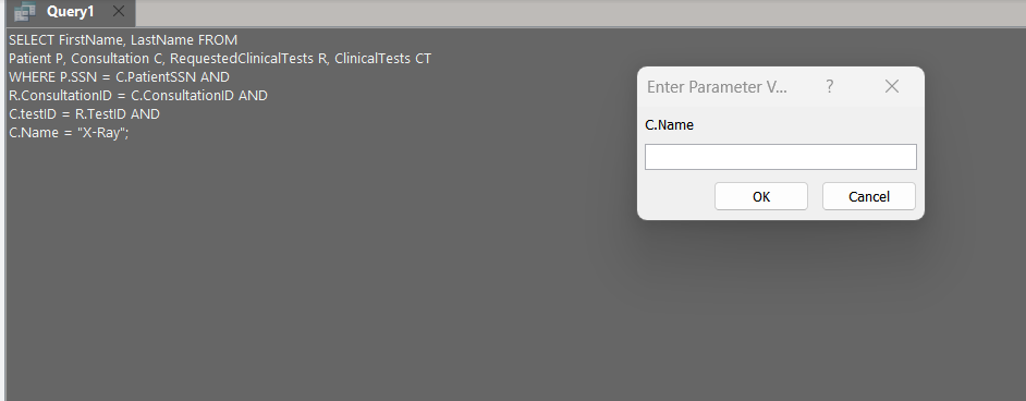 not sure what to input, My table comes back blankplease help. Physician