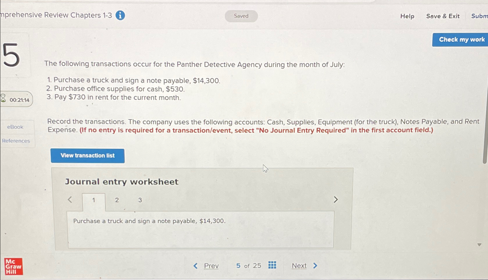  mprehensive Review Chapters 1-3\ Saved\ Help\ Save & Exit\ Subm\ Check