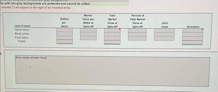 please complete the excel portion Iis with non-gray backgrounds are protected and