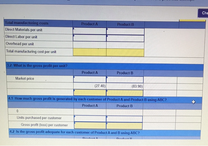 hours Batches Volume Engineering modifications Number of customers Market price Product: A