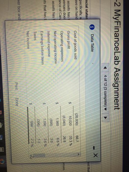 financial statements) Use the common-size financial statements found here EA to respond