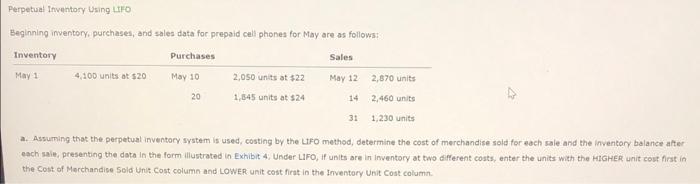  please help with each missing value Perpetual Ifventory Using IfFO Beginning