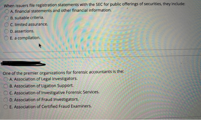  When issuers file registration statements with the SEC for public offerings