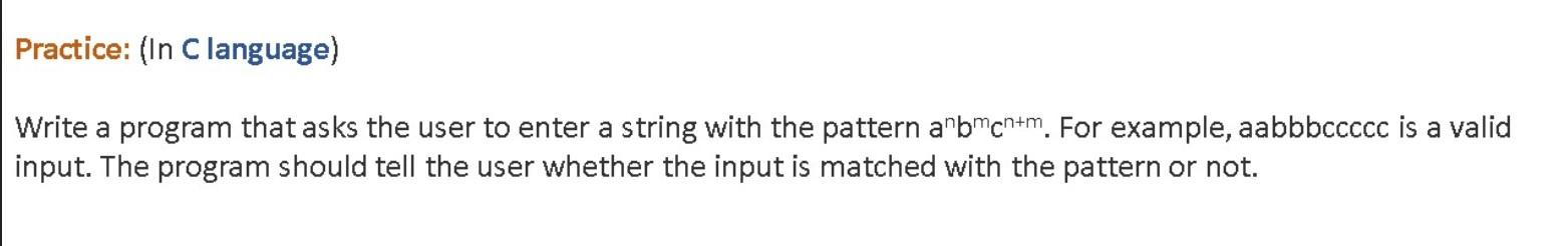 Please Write In C Language Practice: (In C language) Write a program