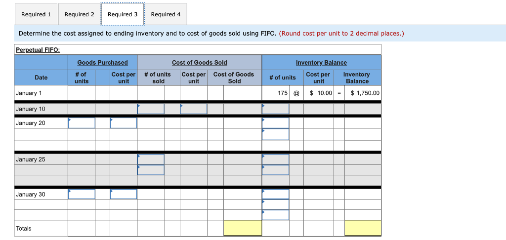 only product. Units sold at Retail Units Acquired at Cost 175 units@