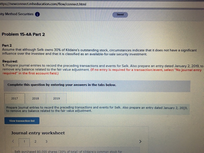 in securities; with and without significant influence LO P3, P4 The following