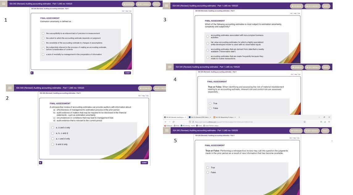 Please answer without explanation ISA 540 Revind Auditing accounting estimate - Part
