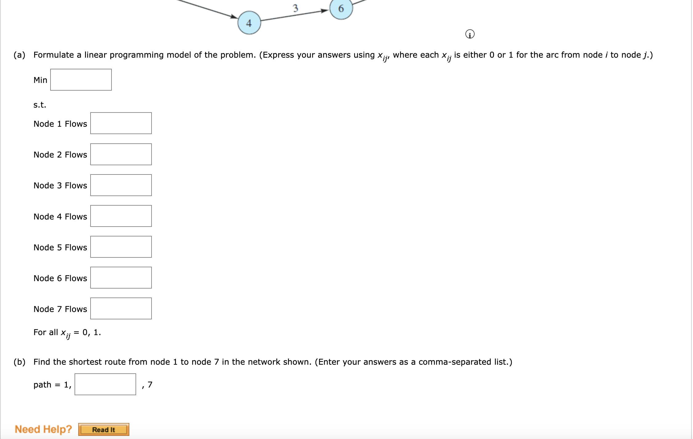 answers using xij, where each xij is either 0 or 1 for