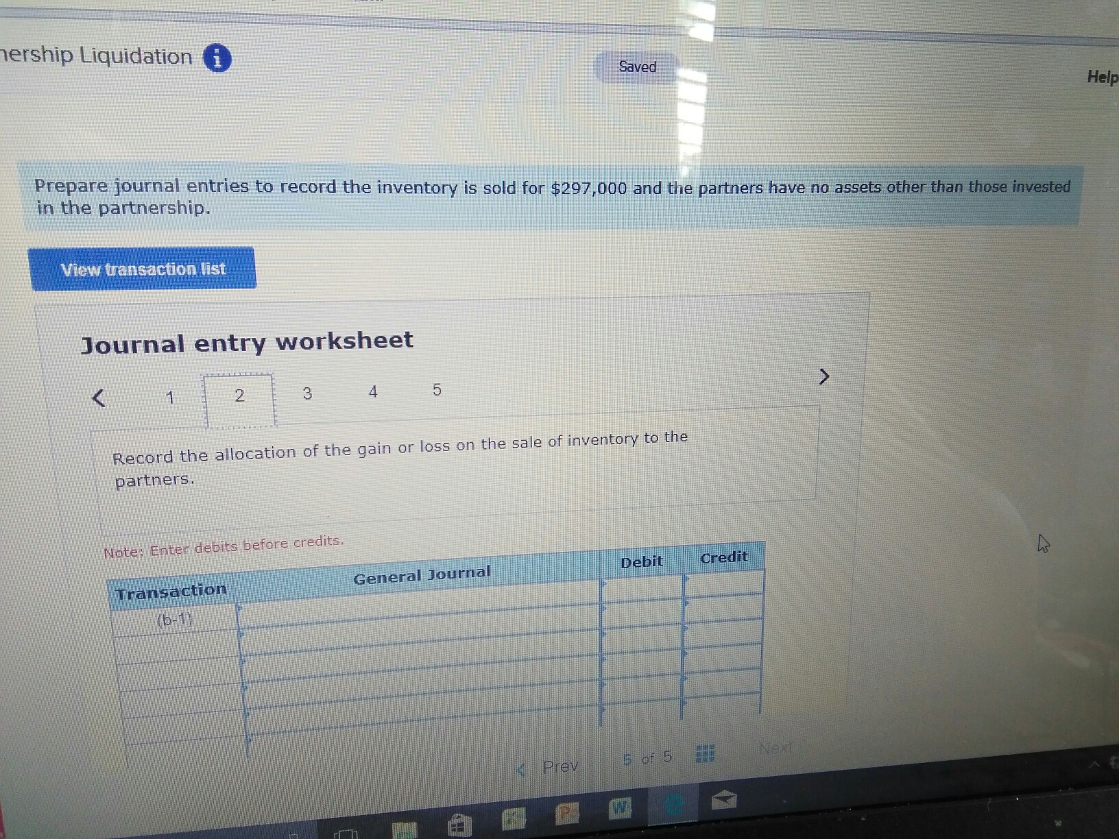 Required 4 Inventory Required GJ Complete the schedule allocating the gain or
