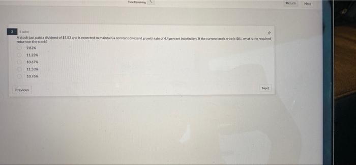 final answer plz1- 2- Tine mining Return point A stock just paid