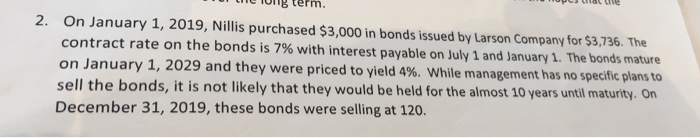  Do all transactions for 2019 --- Ung term. 2. On January