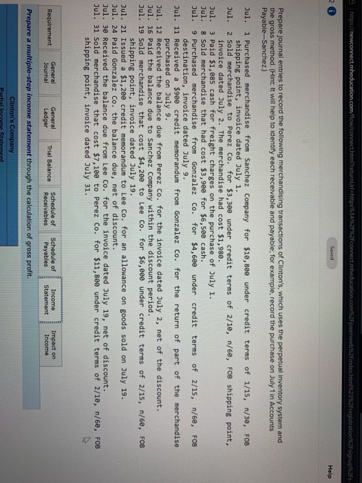  html ?returnUrls https%3A%2F%2F Help Prepare journal entries to record the following