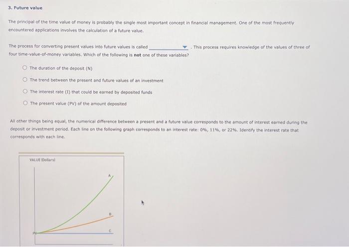  All other things being equal, the numerical difference between a present
