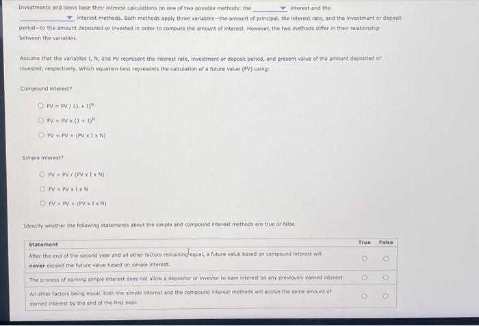 the doposit or investment period. Each line on the following graph corresponds
