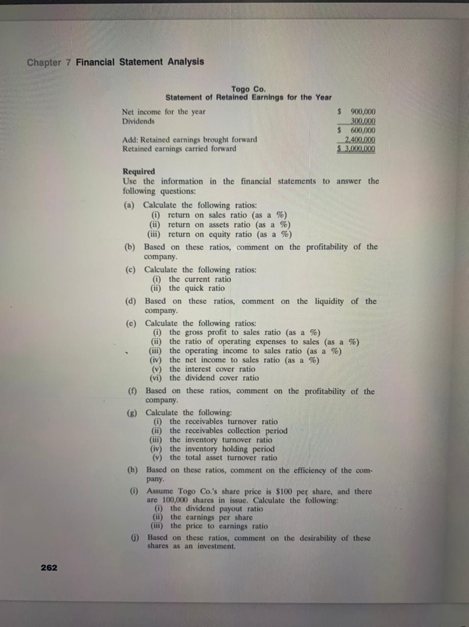 assets %, which is more important, and why? 9. Between the return