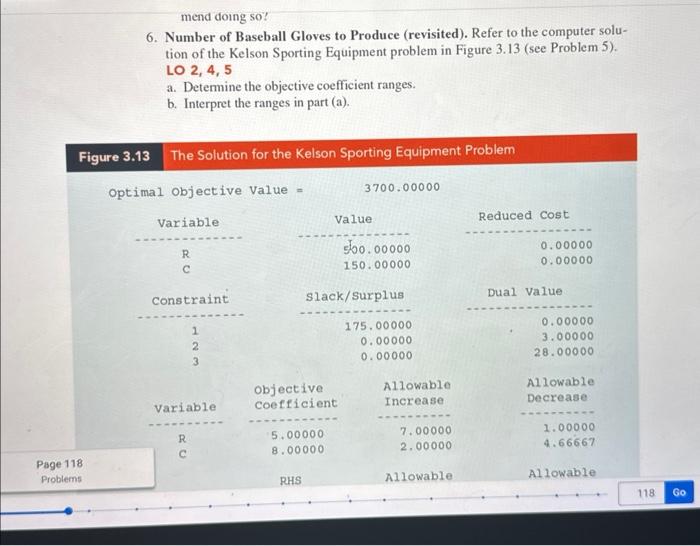  igure 3.13 The Solution for the Kelson Sporting Equipment Problem 6.