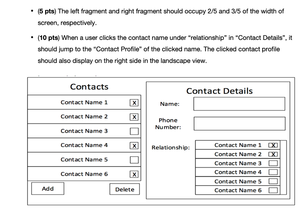 multiple contacts Clicking the Delete button removes all checked contacts 2. C.