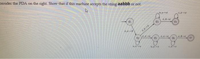 this question two (a) and three (b) consider the PDA on