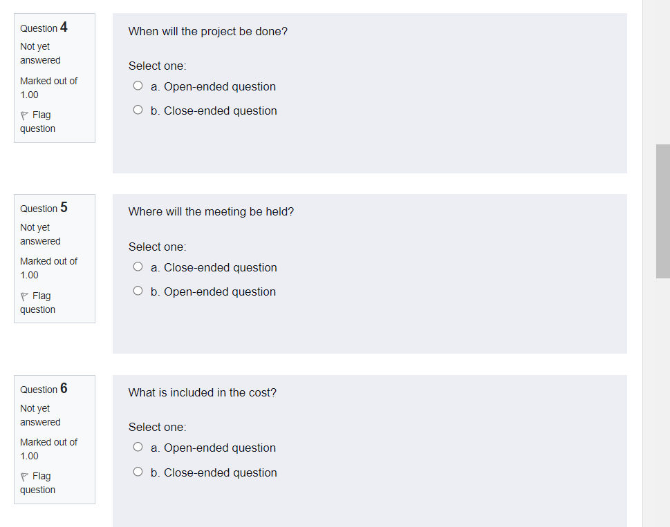 question. Tell me why you chose that field of study. Question 1
