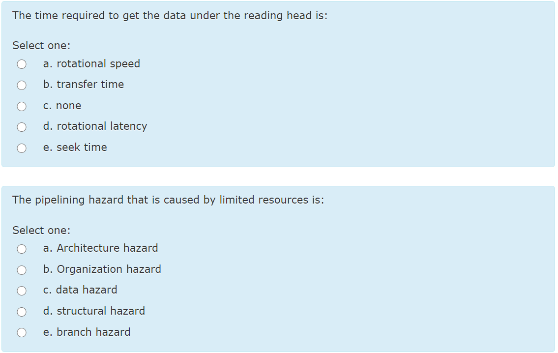  The time required to get the data under the reading head
