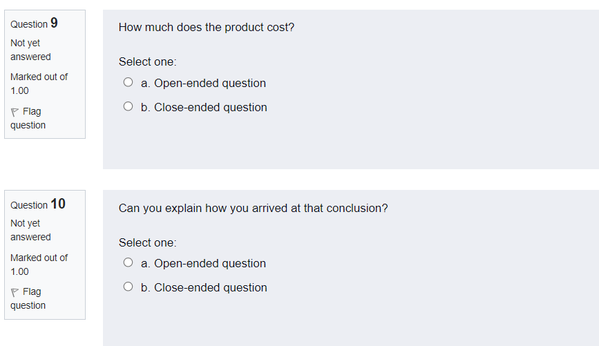 question. Question 6 What is included in the cost? Not yet answered