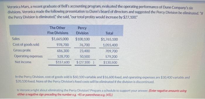  Net Income Increase (Decrease) Continue Eliminate Sales $ Variable costs Cost