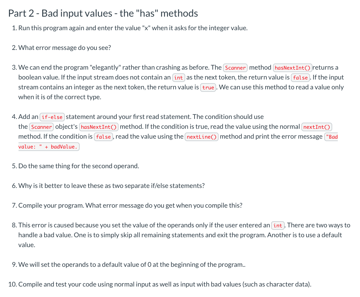 * @version V2 - 10/08/2014 */ public class AvoidingErrors { /** *