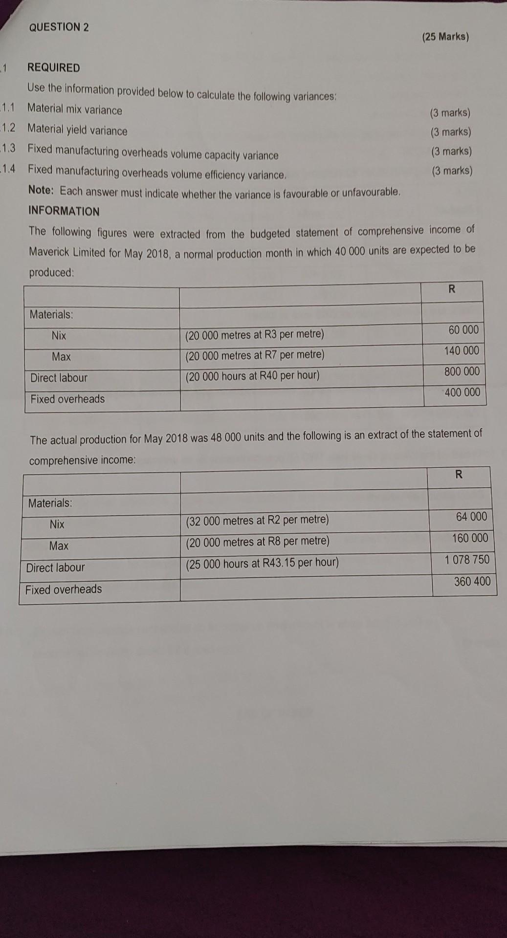 can you please assist QUESTION 2 (25 Marks) 1 REQUIRED Use