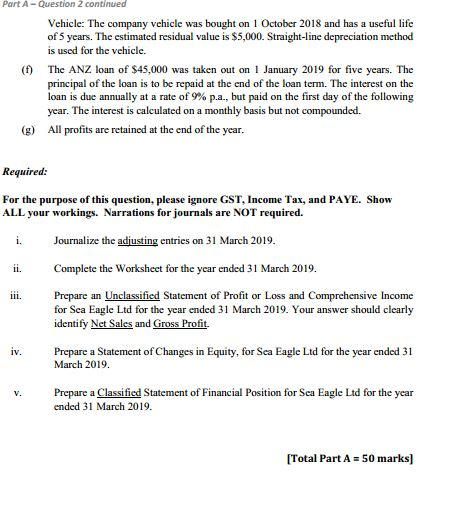 Sea Eagle Ltd. began its operations on 1 April 2018. The trial