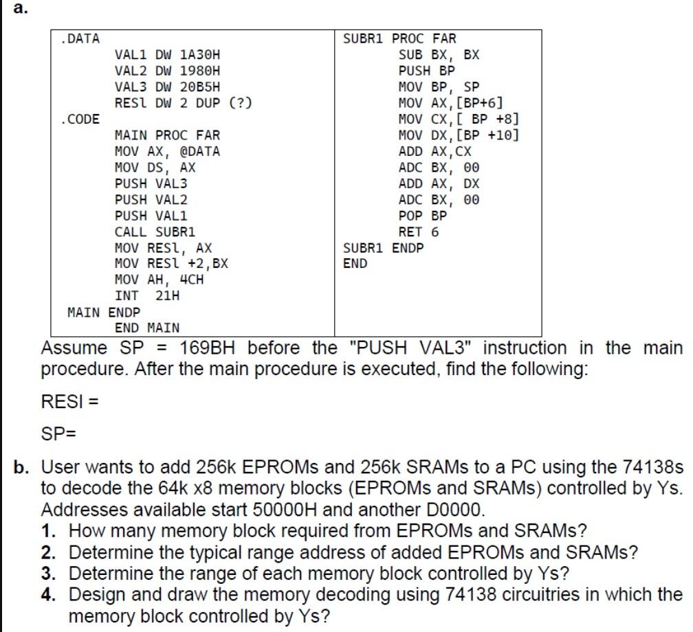  .DATA VAL1 DW 1\Alpha 30\Eta VAL2 DW 1980H VAL3 DW 20B5H