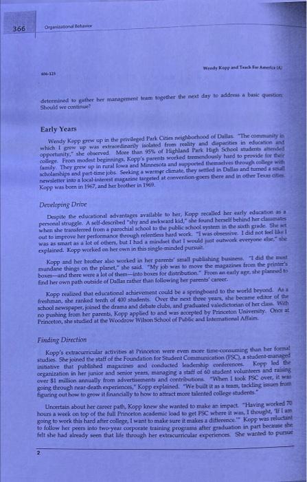 that comes up is that Wendy Kopp seem to have a personal