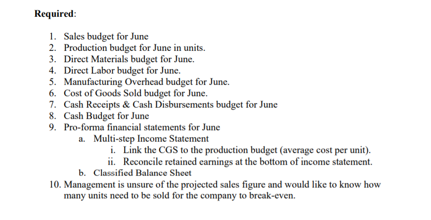to 10% of the estimated unit sales in that month. Beginning inventory
