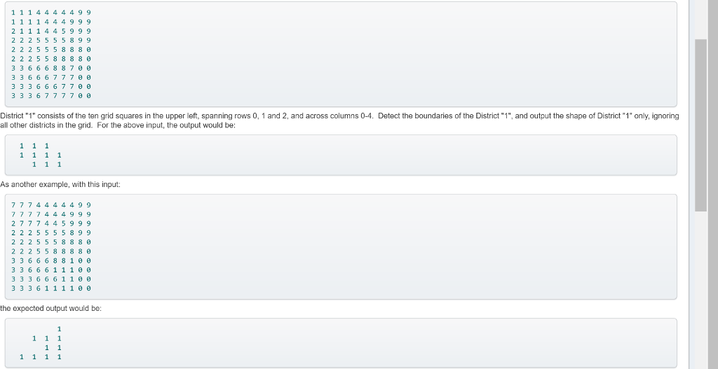 Java: Name your class for this lab District. Write a program that